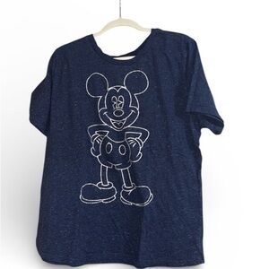 Disney Dark Blue Mickey Mouse Short Sleeve Tee